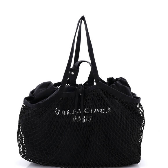 Balenciaga Handbags - Balenciaga Medium 24/7 Drawstring Tote Mesh and Canvas